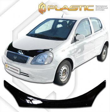2 159 р. Дефлектор капота (Clavia) CA-Plastic  Toyota Vitz  XP10 (1998-2001) хэтчбэк 5 дв. (серия Classic черный)  с доставкой в г. Вологда. Увеличить фотографию 2