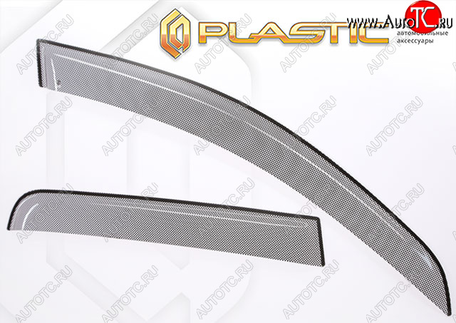 2 299 р. Ветровики дверей Шелкография черная CA Plastic на Mitsubishi Xpander Cross I поколение рестайлинг, минивэн, для рынка Юго-Восточной Азии, левый/правый руль 2022 - н.в.  с доставкой в г. Вологда
