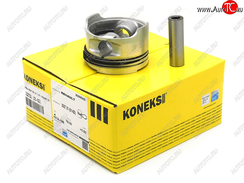 13 399 р. Поршень ремонт 050 (к-т 4 шт с кольцами)  12 -34 цилиндр  RENAULT LOGANMEGANECLIO K7M 746 K7M 71 KONEKS 232731-01-02  с доставкой в г. Вологда