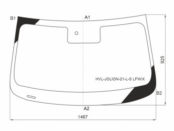 Стекло лобовое (Датчик дождя) Haval Jolion 20- XYG HVL-JOLION-21-L-S LFW/X