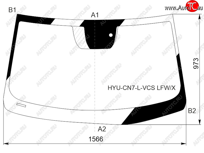 7 499 р. Стекло лобовое (Датчик дождя) XYG Hyundai Elantra CN7 (2020-2023)  с доставкой в г. Вологда