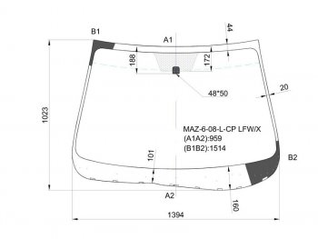 Стекло лобовое Mazda 6 07-12 XYG MAZ-6-08-L-CP LFW/X