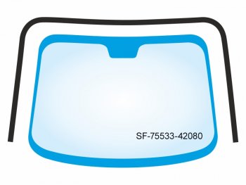 Молдинг лобового стекла (П-образный) Toyota RAV4 (XA50) 18-  Wildlander 19- SAT SF-75533-42080