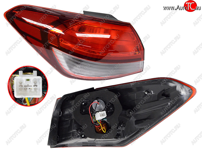 8 699 р. Фонарь задний левый (внешний, LED) SAT KIA Cerato 3 YD рестайлинг седан (2016-2019)  с доставкой в г. Вологда