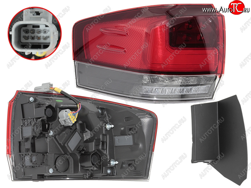 10 999 р. Фонарь задний Toyota Land Cruiser (J300) 21- (Слева LED) SAT ST-212-19LCL  с доставкой в г. Вологда