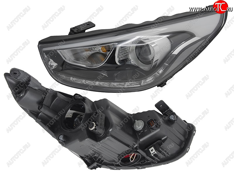 12 999 р. Фара левая (LED, ДХО) SAT  Hyundai IX35  LM (2013-2018) рестайлинг  с доставкой в г. Вологда