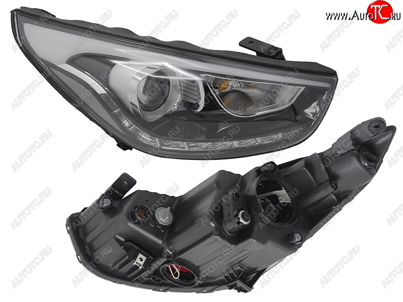 12 999 р. Фара правая (LED, ДХО) SAT Hyundai IX35 LM рестайлинг (2013-2018)  с доставкой в г. Вологда