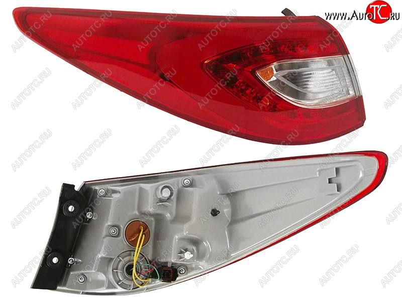 7 599 р. Фонарь задний левый (внешний, LED) SAT Hyundai IX35 LM дорестайлинг (2009-2013)  с доставкой в г. Вологда