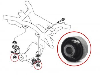 Сайлентблок Mitsubishi ASX 10-20  Lancer 07-17  Outlander 05-22  Citroen C4 Aircross 12-16  Mits SAT ST-3517A003