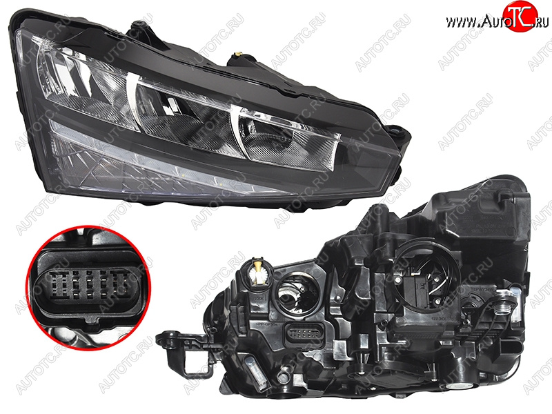 14 699 р. Фара правая (LED) SAT Skoda Rapid MK2 (2019-2025)  с доставкой в г. Вологда