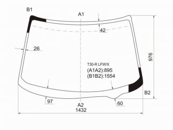 Стекло лобовое Nissan X-Trail 00-07 XYG T30-R LFW/X
