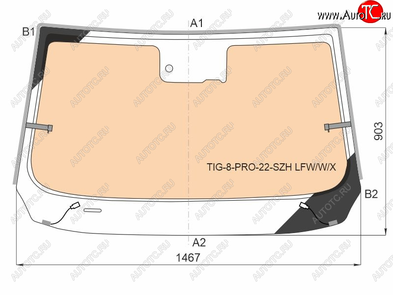 18 799 р. Стекло лобовое (Обогрев полный Датчик дождя Молдинг) Chery Tiggo 8 Pro 21- XYG TIG-8-PRO-22-SZH LFW/W/X  с доставкой в г. Вологда