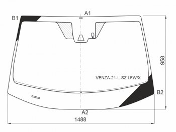 Стекло лобовое (Камера Датчик дождя) Toyota Venza 20- XYG VENZA-21-L-SZ LFW/X