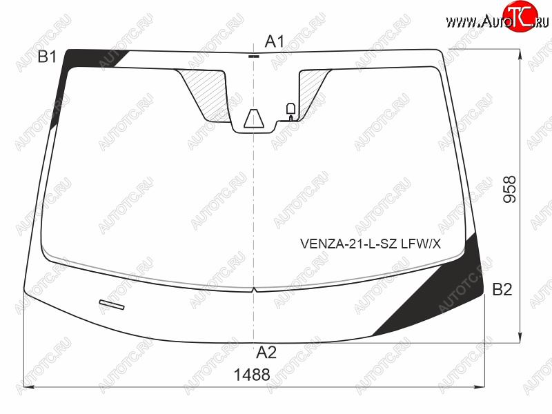 14 899 р. Стекло лобовое (Камера Датчик дождя) Toyota Venza 20- XYG VENZA-21-L-SZ LFW/X  с доставкой в г. Вологда