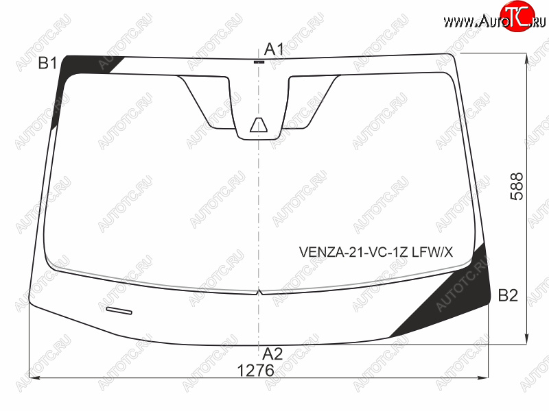 13 749 р. Стекло лобовое (Камера) Toyota Venza 20- XYG VENZA-21-VC-1Z LFW/X  с доставкой в г. Вологда