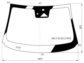 Стекло лобовое (Одна камера/ Датчик дождя) Changan UNI-T 23- XYG UNI-T-22-SZ LFW/X, unit22szlfwx XYG UNI-T-22-SZ LFW/X