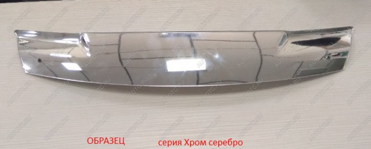 3 399 р. Дефлектор капота CA-Plastic  Geely Atlas  NL3 (2016-2022) (Серия Хром серебро)  с доставкой в г. Вологда