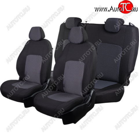 24 699 р. Комплект чехлов сидений (ЖАККАРД) Chevrolet Aveo T200 хэтчбек 5 дв (2002-2008) (Черный+белый)  с доставкой в г. Вологда