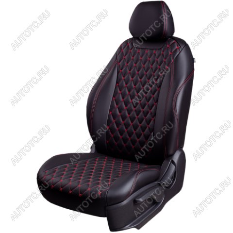 18 749 р. Комплект чехлов для сидений (РЗС 60/40 3Г Орегон) БАЙРОН Lord Autofashion CITROEN C4 B7 хэтчбэк 5 дв. (2011-2018) (черный, вставка черная, строчка красная)  с доставкой в г. Вологда