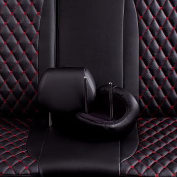 18 749 р. Комплект чехлов для сидений (РЗС 60/40 3Г Орегон) БАЙРОН Lord Autofashion CITROEN C4 B7 хэтчбэк 5 дв. (2011-2018) (черный, вставка черная, строчка красная)  с доставкой в г. Вологда. Увеличить фотографию 8