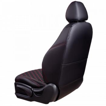 18 749 р. Комплект чехлов для сидений (РЗС 60/40 3Г Орегон) БАЙРОН Lord Autofashion CITROEN C4 B7 хэтчбэк 5 дв. (2011-2018) (черный, вставка черная, строчка красная)  с доставкой в г. Вологда. Увеличить фотографию 2