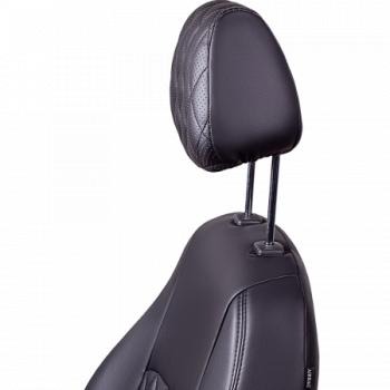 9 699 р. Комплект чехлов для сидений (ЦЗС Илана+Орегон) ТУРИН ст РОМБ Lord Autofashion Daewoo Nexia дорестайлинг (1995-2008) (черный, вставка черная, строчка черная)  с доставкой в г. Вологда. Увеличить фотографию 7