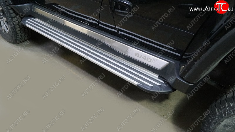 20 599 р. Пороги алюминиевые Slim Line BAIC BJ40 (2022-2025) (серебро)  с доставкой в г. Вологда