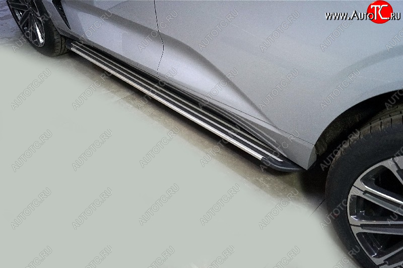 21 999 р. Пороги алюминиевые Slim Line ТСС Тюнинг Changan UNI-K (2020-2025) (Silver )  с доставкой в г. Вологда