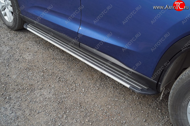 20 599 р. Пороги алюминиевые Slim Line ТСС Тюнинг GAC GS5 (2018-2025) (Silver)  с доставкой в г. Вологда