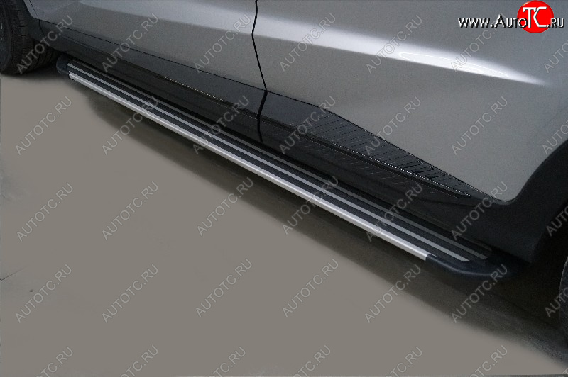 21 999 р. Пороги алюминиевые Slim Line ТСС Тюнинг Jetour X70 Plus (2023-2025) (Silver)  с доставкой в г. Вологда