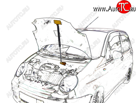 3 399 р. Упор капота Daewoo Matiz ТехноМастер ТехноМастер 8231.5800.04  с доставкой в г. Вологда