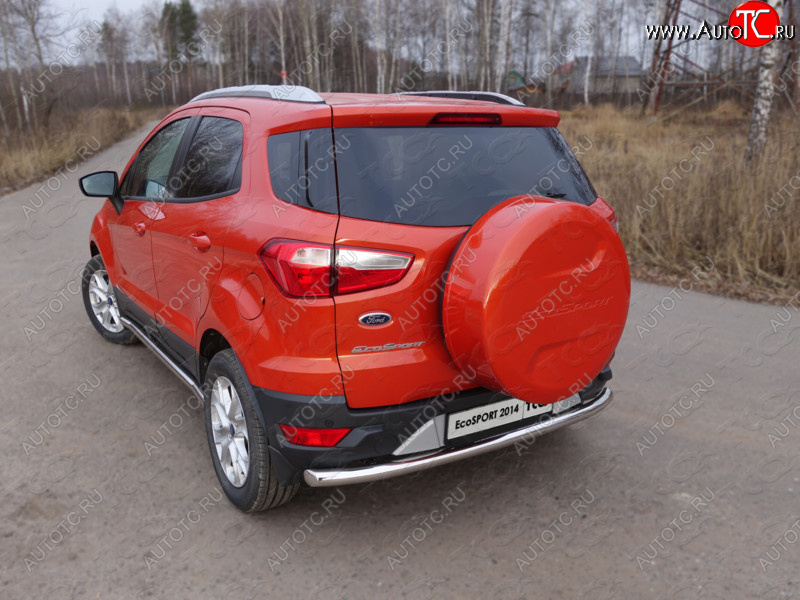 12 999 р. Защита задняя (нержавейка 60,3 мм) ТСС Тюнинг Ford EcoSport дорестайлинг (2013-2019)  с доставкой в г. Вологда