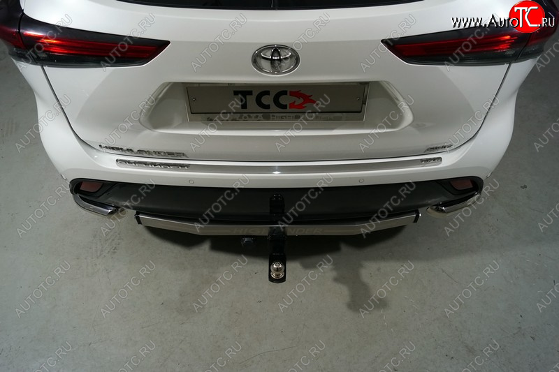 1 000 000 р. Закладка на задний бампер ТСС Тюнинг Toyota Highlander XU70 (2020-2025) (Лист зеркальный)  с доставкой в г. Вологда