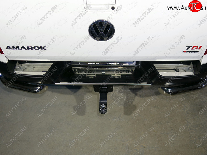 1 000 000 р. Накладки на задний бампер, ТСС Тюнинг Volkswagen Amarok рестайлинг (2016-2022) (лист зеркальный)  с доставкой в г. Вологда