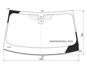 Стекло лобовое (Камера Датчик дождя Молдинг) BMW 3-Series 18-22 XYG 2490AGNCMVZ2L LFW/X