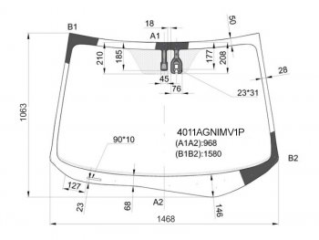 Стекло лобовое (Датчик дождя) Honda CR-V 11-18 FUYAO 4011AGNIMV1P