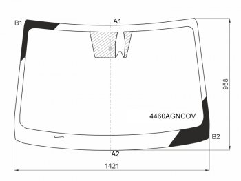 Стекло лобовое (Камера Место под датчик запотевания) Kia Cerato 21-  Forte 18-  K3 18- FUYAO 4460AGNCOV