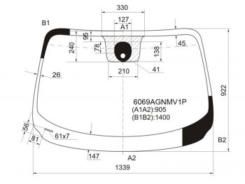 Стекло лобовое (Датчик дождя Сборка Британия) Nissan Juke 10-20 FUYAO 6069AGNMV1P