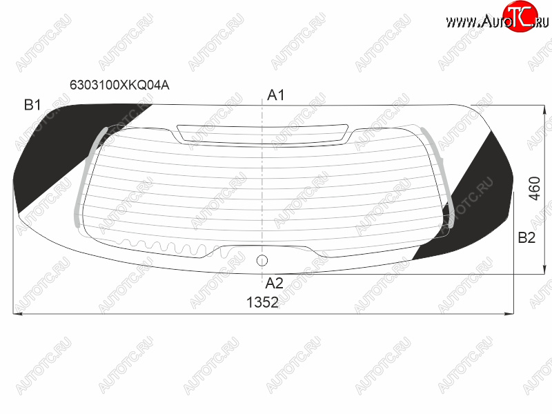 11 599 р. Стекло заднее (Цвет зеленый Обогрев) Haval F7 18-24 FUYAO 6303100XKQ04A  с доставкой в г. Вологда