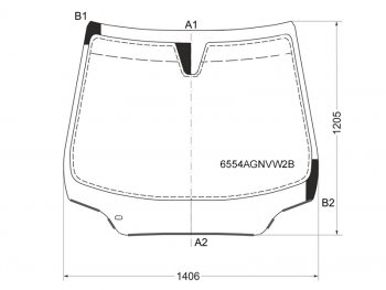 Стекло лобовое (Молдинг) Peugeot 308 07-15  408 12-22 FUYAO 6554AGNVW2B