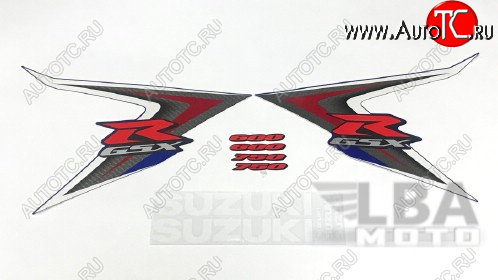 3 999 р. Комплект наклеек на пластик для мотоцикла Suzuki GSX-R600750 08-10 Сине-Белый 1  пм-00017737  с доставкой в г. Вологда