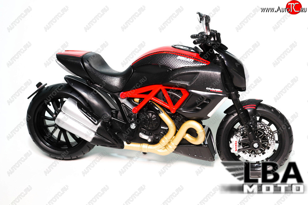 1 599 р. Модель мотоцикла Ducati Diavel Красно-Черного цвета масштаб 112  пм-00002223  с доставкой в г. Вологда