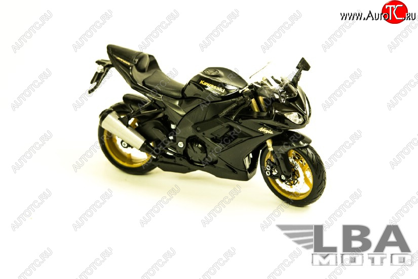 1 599 р. Модель мотоцикла Kawasaki Ninja ZX-10R Черного цвета масштаб 112  лб-00000319  с доставкой в г. Вологда