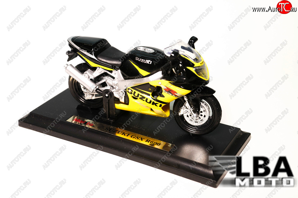 1 299 р. Модель мотоцикла Suzuki GSX-R600 01-03 Черно-Желтого цвета масштаб 118  пм-00002474  с доставкой в г. Вологда