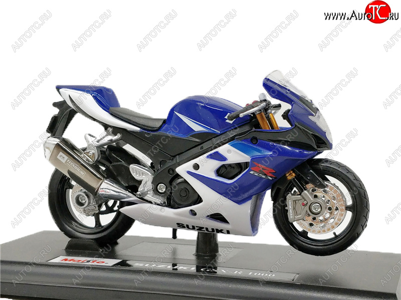 1 299 р. Модель мотоцикла Suzuki GSX-R1000 05-06 Сине-Белый масштаб 118  пм-00018358  с доставкой в г. Вологда