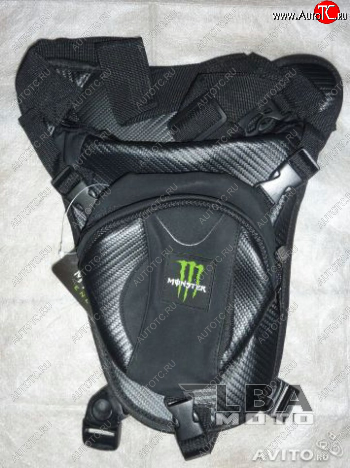 2 899 р. Сумка набедренная 2-х секционная Hip Bag Carbon 5 Monster  пм-00004352  с доставкой в г. Вологда