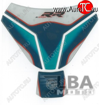 1 379 р. Наклейка на бак для мотоцикла BMW S1000RR Бело-Сине-Голубая Широкая  пм-00017084  с доставкой в г. Вологда