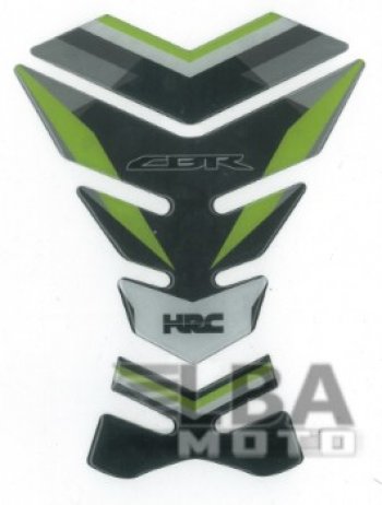 1 329 р. Наклейка на бак для мотоцикла Honda CBR HRC Черно-Зелёная  пм-00017087  с доставкой в г. Вологда. Увеличить фотографию 2