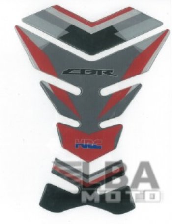 1 329 р. Наклейка на бак для мотоцикла Honda CBR HRC Серо-Красная  пм-00017090  с доставкой в г. Вологда. Увеличить фотографию 2