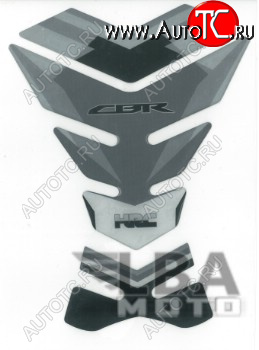 1 329 р. Наклейка на бак для мотоцикла Honda CBR HRC Серая  пм-00017091  с доставкой в г. Вологда